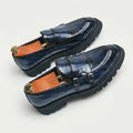 Hushmode - Crocodile Print Platform Loafers