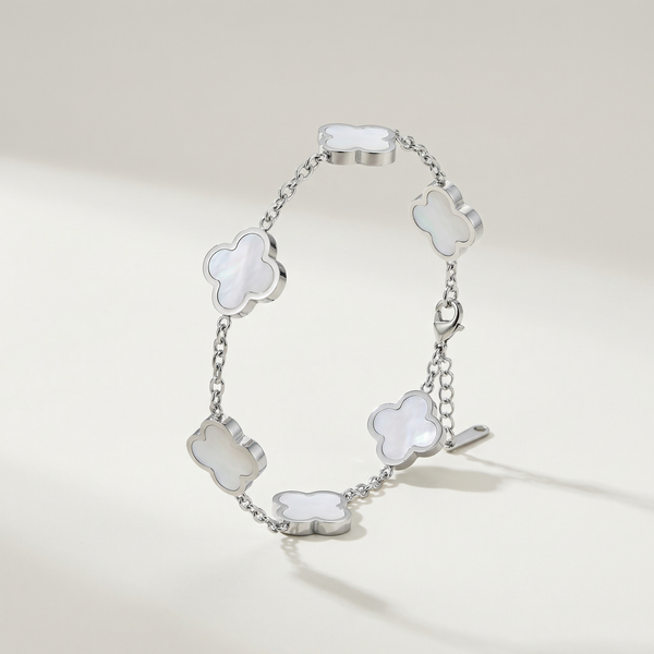 Hushmode - Silver Clover Bracelet