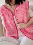 Hushmode — Leopard Teddy Vest — Pink 1