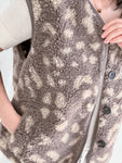 Hushmode — Leopard Teddy Vest — Taupe & Beige 3