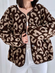 Hushmode — Leopard Teddy Jacket — Chocolate & Beige 2