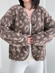 Hushmode — Leopard Teddy Jacket — Taupe & Beige 2