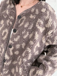 Hushmode — Leopard Teddy Jacket — Taupe & Beige 3
