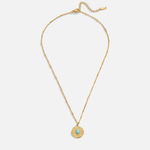 Hushmode - Turquoise Stone Coin Necklace 4