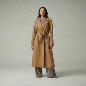 Hushmode - Sheepskin Leather Trench Coat