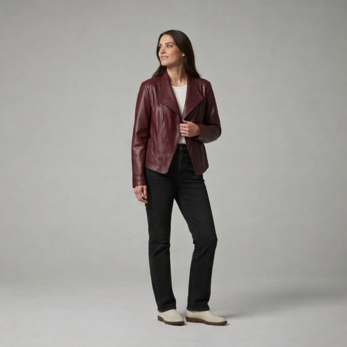 Hushmode - Leather zip Jacket