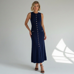 Hushmode - Golden button knit dress 3
