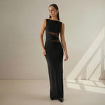 Hushmode - Noir Lace Column Dress 1