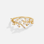 Hushmode - 18K Gold Crystal Vine Ring 1