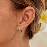 Hushmode - 18K Gold & Crystal Claw Earrings 6
