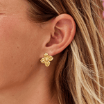 Hushmode - 18K Gold Flower Earrings 3