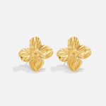 Hushmode - 18K Gold Flower Earrings 4
