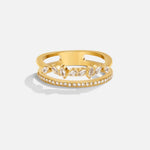Hushmode - 18K Gold Mia Crystal Ring 1