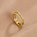 Hushmode - 18K Gold Mia Crystal Ring 3