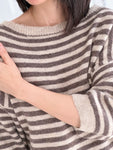 Hushmode — Fluffy Striped Sweater — Cappuccino 3