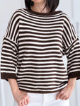 Hushmode — Fluffy Striped Sweater — Chocolate 2