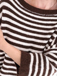 Hushmode — Fluffy Striped Sweater — Chocolate 3