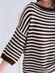 Hushmode — Fluffy Striped Sweater — Chocolate 4