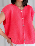 Hushmode — Mohair Knit Vest — Coral 2
