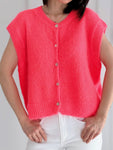 Hushmode — Mohair Knit Vest — Coral 3