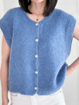 Hushmode — Mohair Knit Vest — Denim Blue 2
