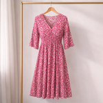 Hushmode - V-neck long dress 12