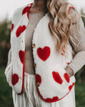 Hushmode — Heart Teddy Vest — White & Red 4