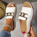 Hushmode - Gold Buckle Comfort Sandals 2