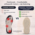 Hushmode – Comfortable orthopaedic trainers + zip fastening 19