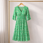 Hushmode - V-neck long dress 8