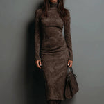 Hushmode - Dress, made from vegan suede 10