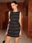 Hushmode - Textured Tweed Mini Dress 9