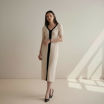 Hushmode - Contrast Knit dress 1