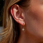 Hushmode - Crystal Four Leaf Clover Drop Earrings 3
