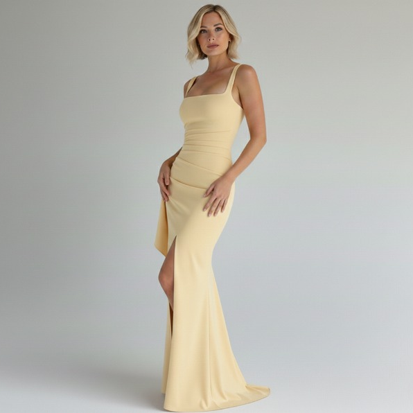 Hushmode - Elegant Dress with Open Back