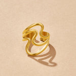 Hushmode - Golden Waves Wrap Ring 3