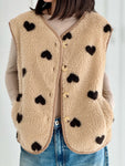 Hushmode — Heart Teddy Vest — Camel 1