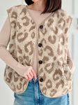 Hushmode — Leopard Teddy Vest — Beige 2