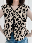 Hushmode — Leopard Teddy Vest — Cream & Black 2