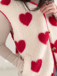 Hushmode — Heart Teddy Vest — White & Red 5