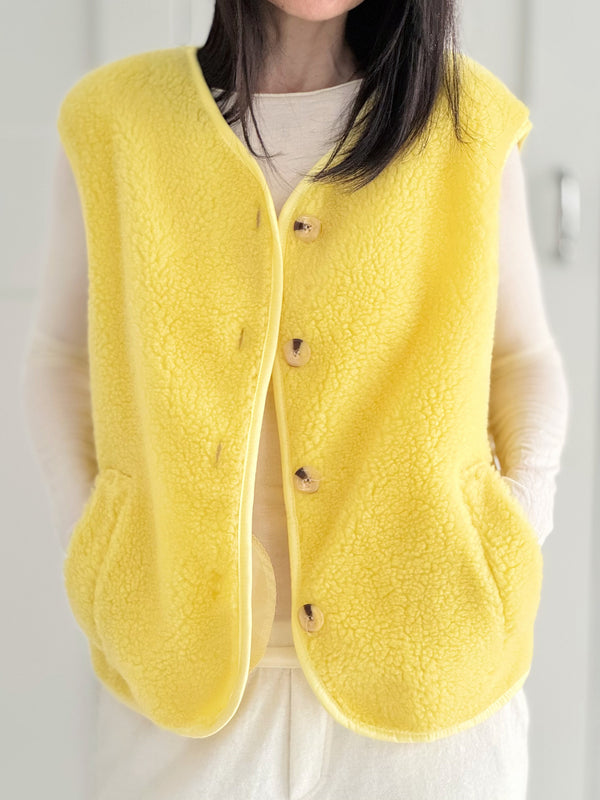 Hushmode — Teddy Vest — Lemon