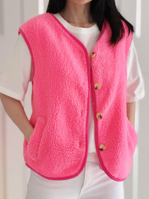 Hushmode — Teddy Vest — Pink
