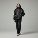 Hushmode - Leather turtleneck jacket 6