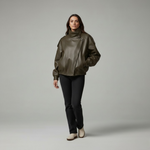 Hushmode - Leather turtleneck jacket 8