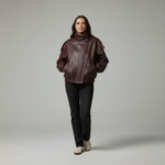 Hushmode - Leather turtleneck jacket 4
