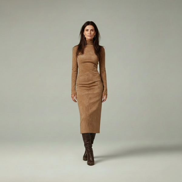 Hushmode - Dress, made from vegan suede