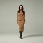 Hushmode - Dress, made from vegan suede 1