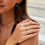 Hushmode - Crystal Gold Vine Ring 2