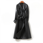 Hushmode - Sheepskin Leather Trench Coat 8