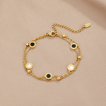 Hushmode - Onyx & White Stone Bracelet 3